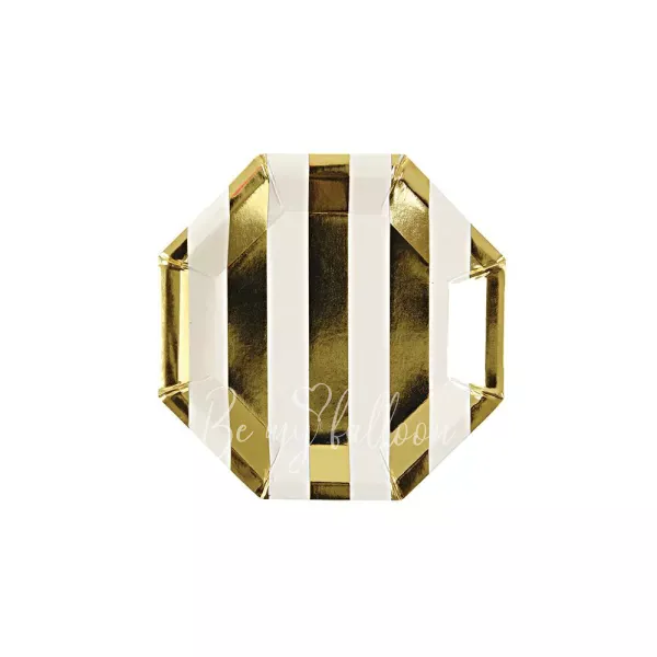 Gold Stripe Canape Plates