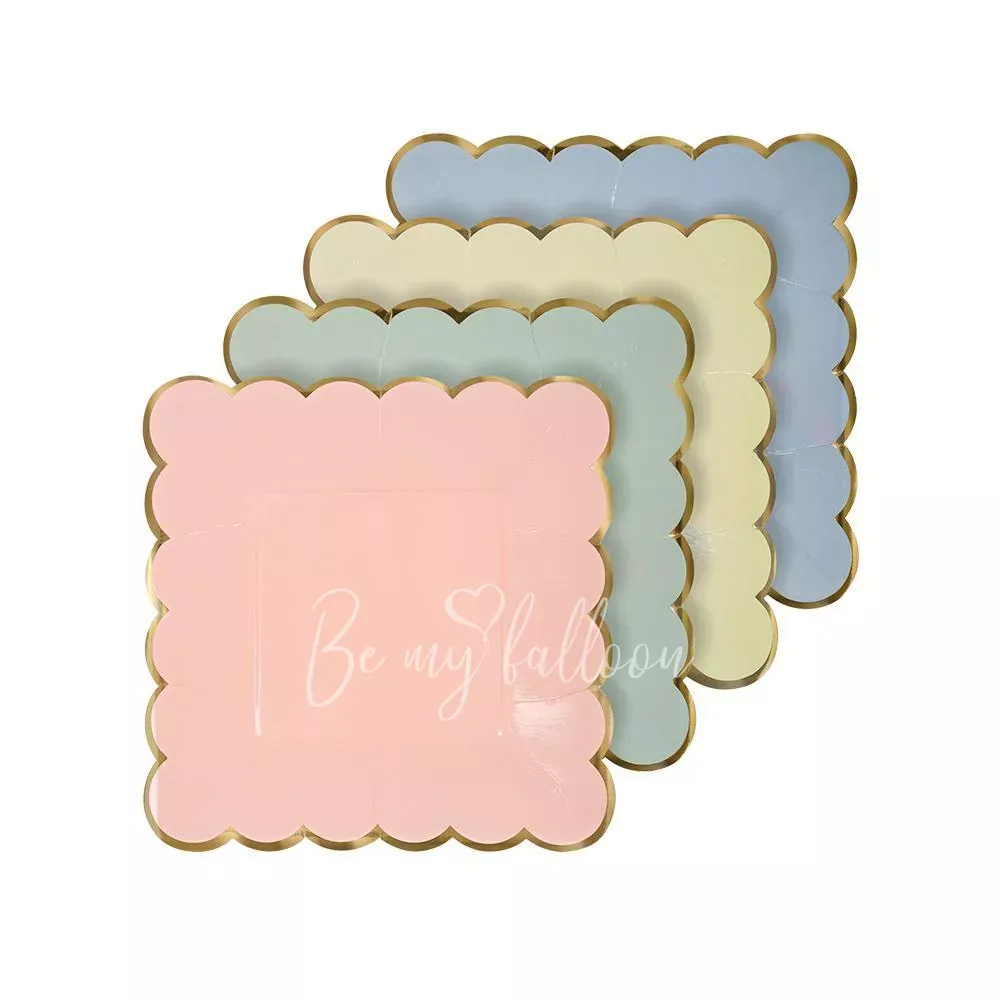 Assorted Pastel Plates (small)