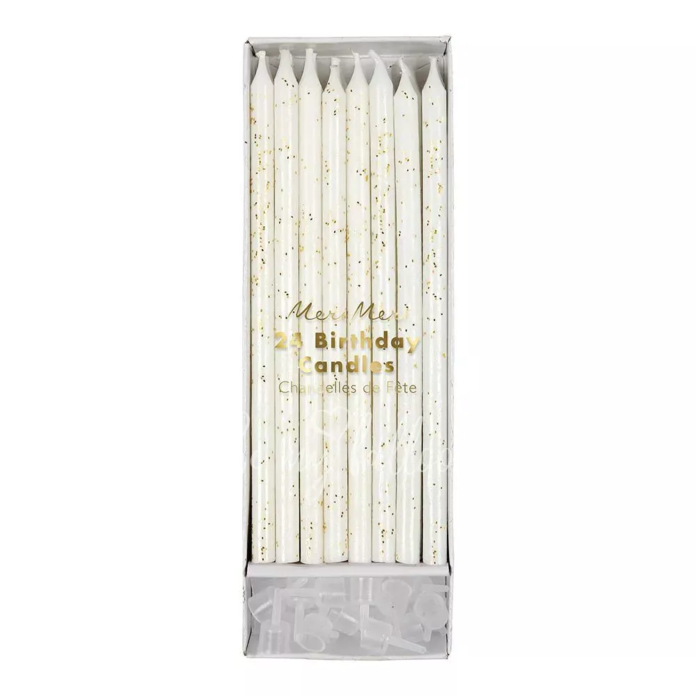 Gold Glitter Candles