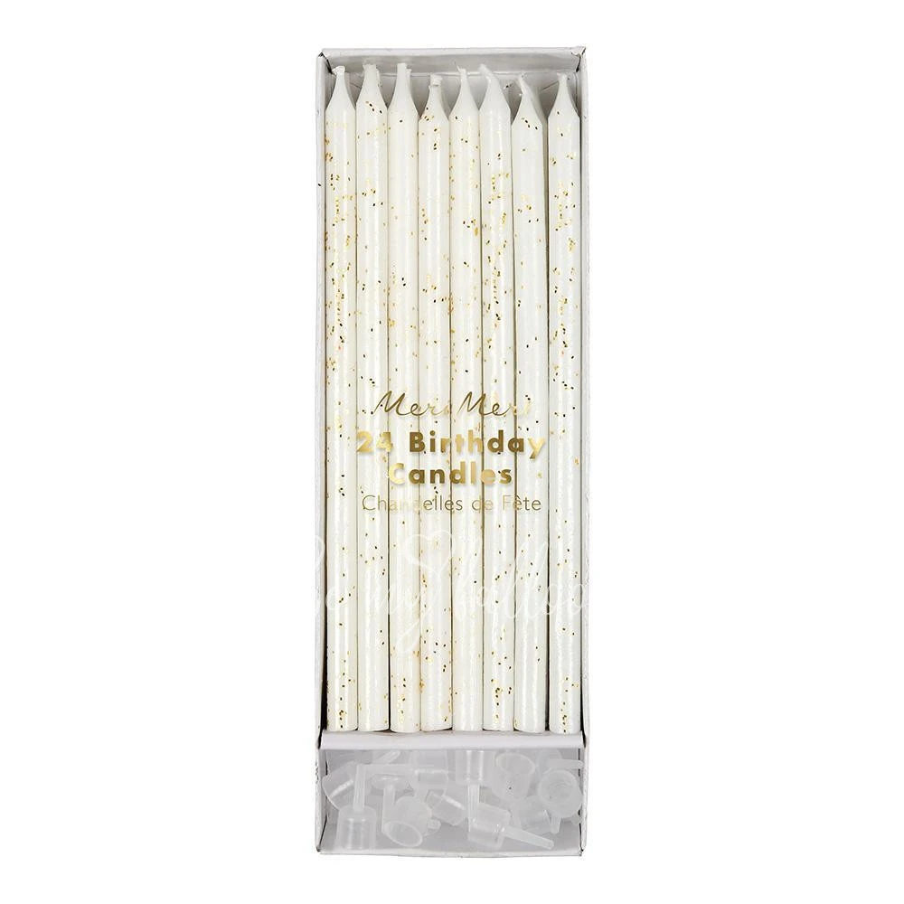 Gold Glitter Candles