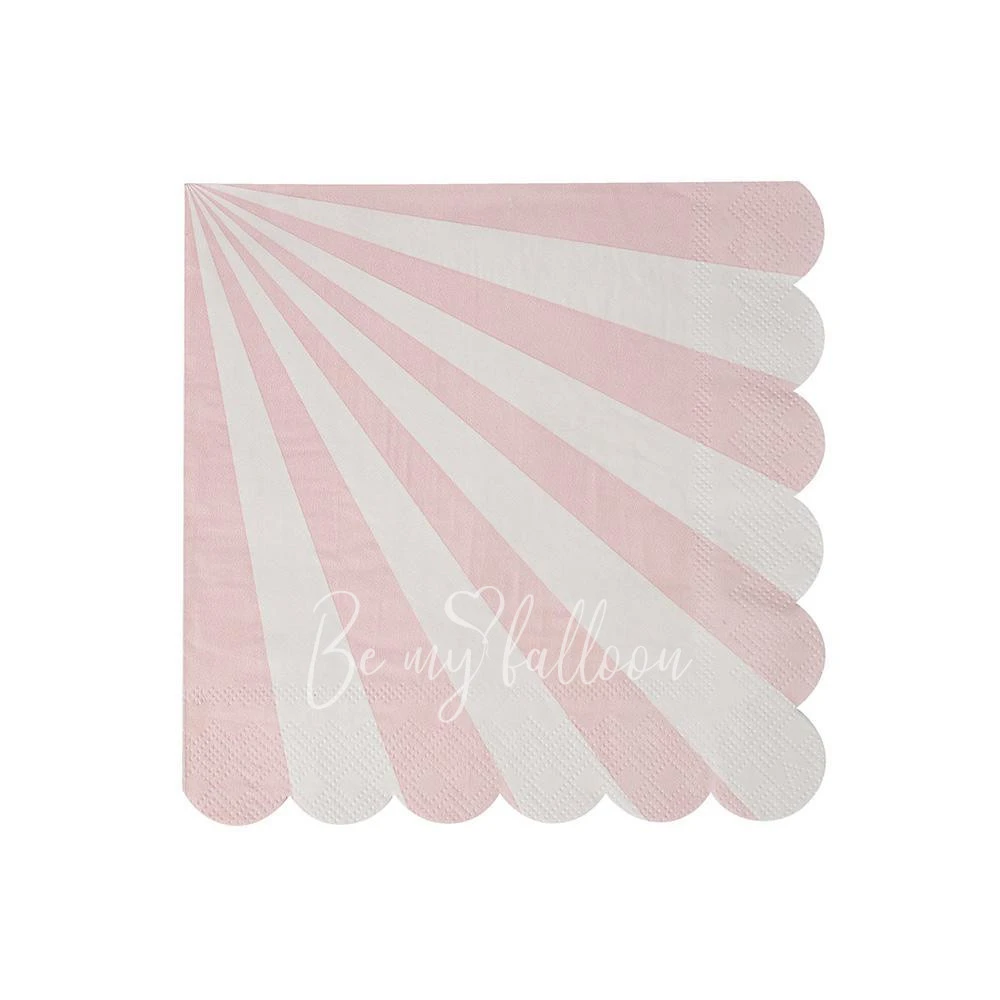 Dusty Pink Fan Stripe Napkins (small)