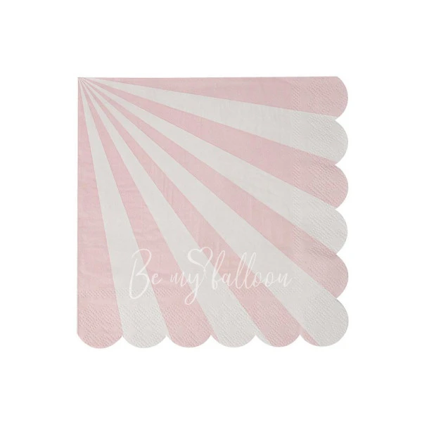 Dusty Pink Fan Stripe Napkins (small)
