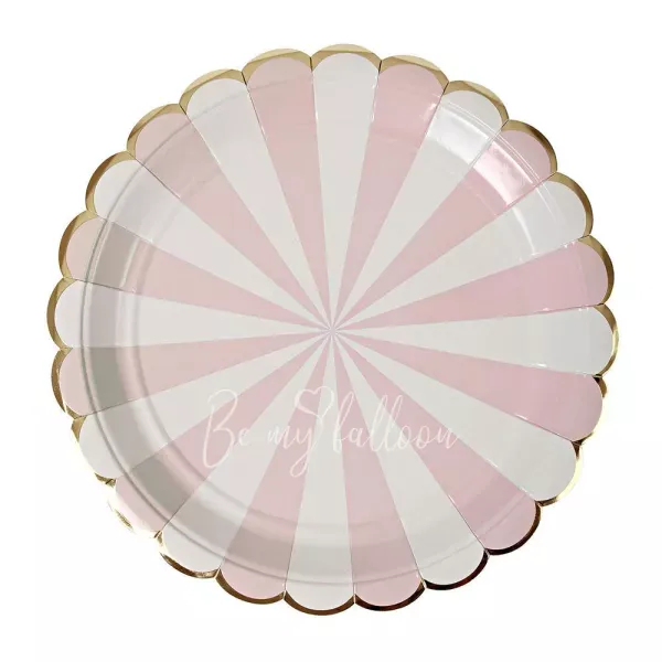 Тарелки для вечеринки Dusty Pink Fan (большие)