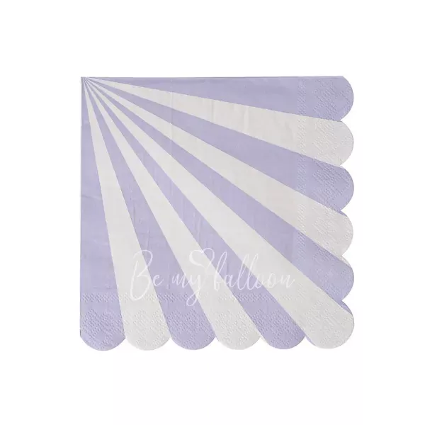 Салфетки для вечеринки Lavender Fan в полоску (маленькие)