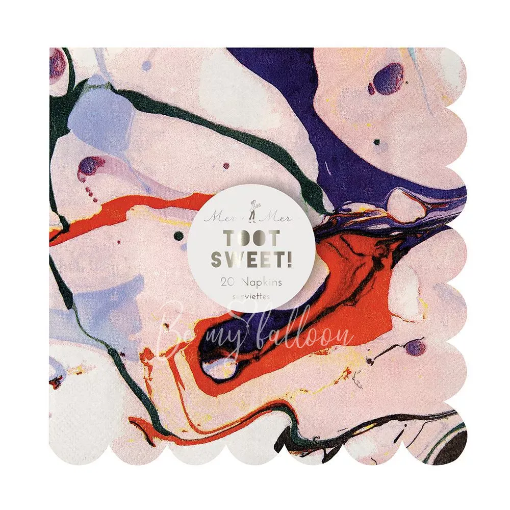 Салфетки для вечеринки Marble (большие)