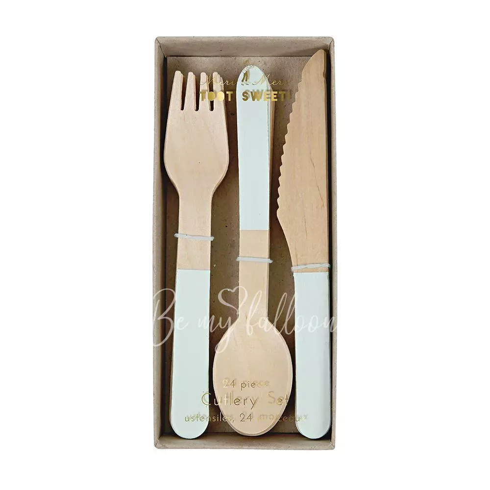 Mint Wooden Cutlery Set