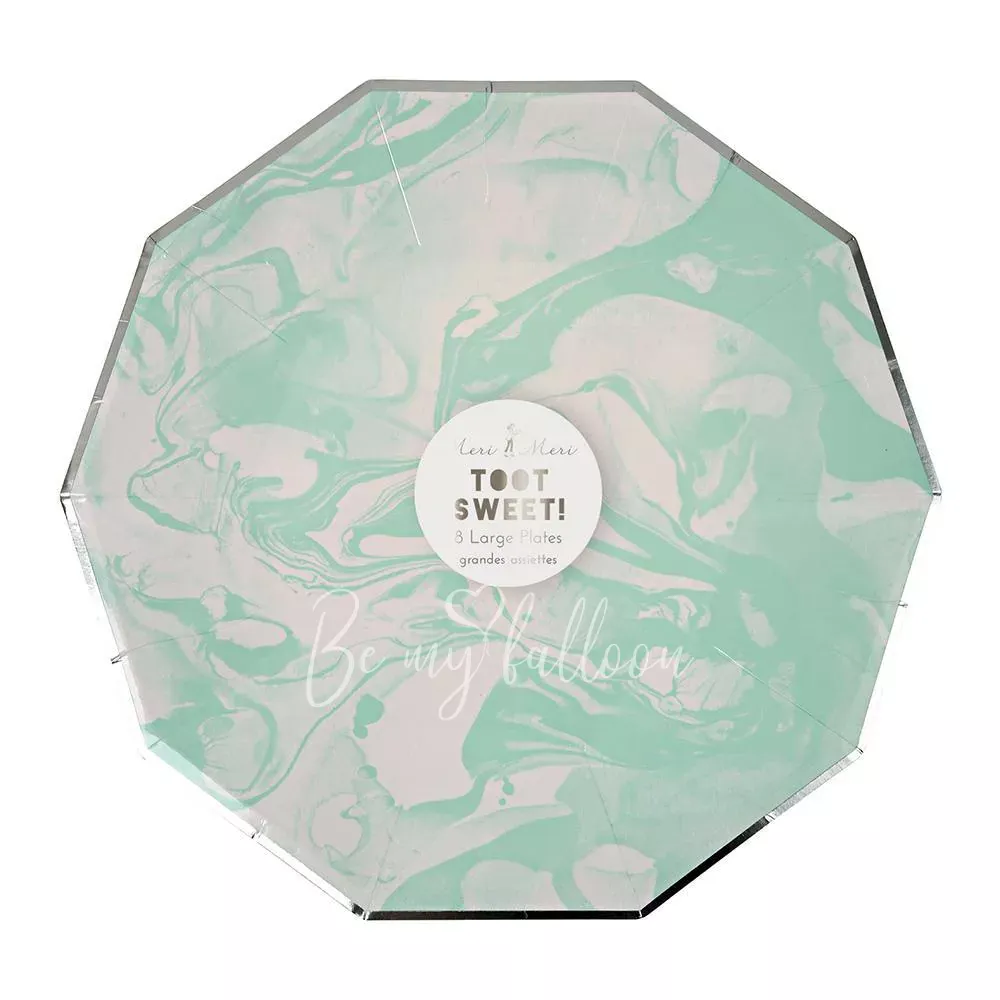 Mint Marble Plates (large)