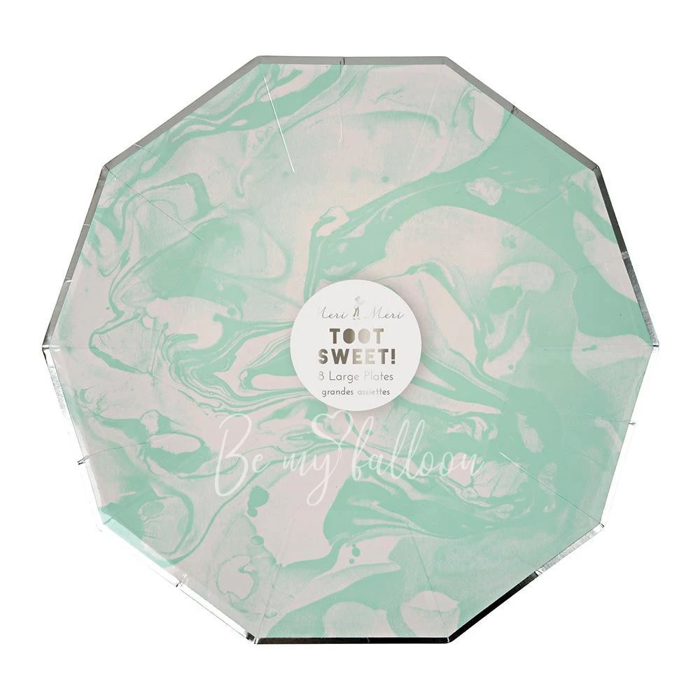 Mint Marble Plates (large)