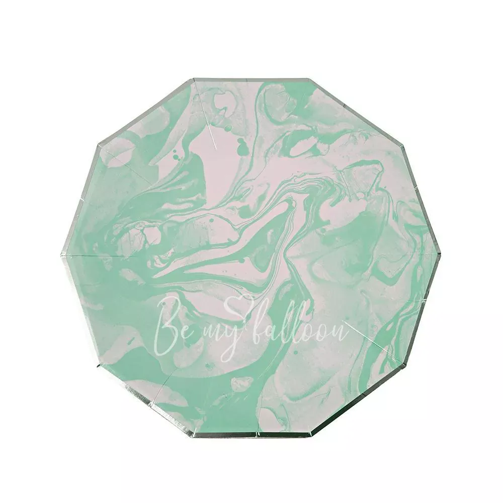Mint Marble Plates (small)
