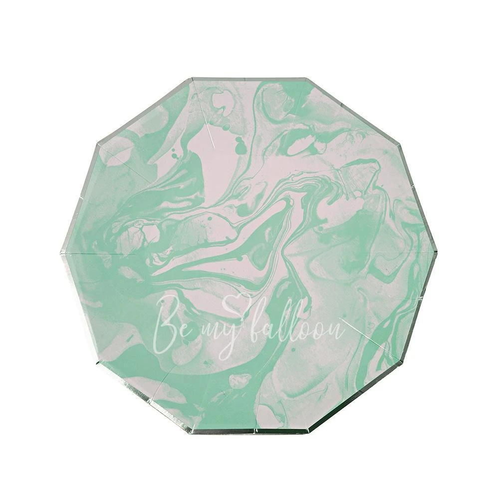 Mint Marble Plates (small)