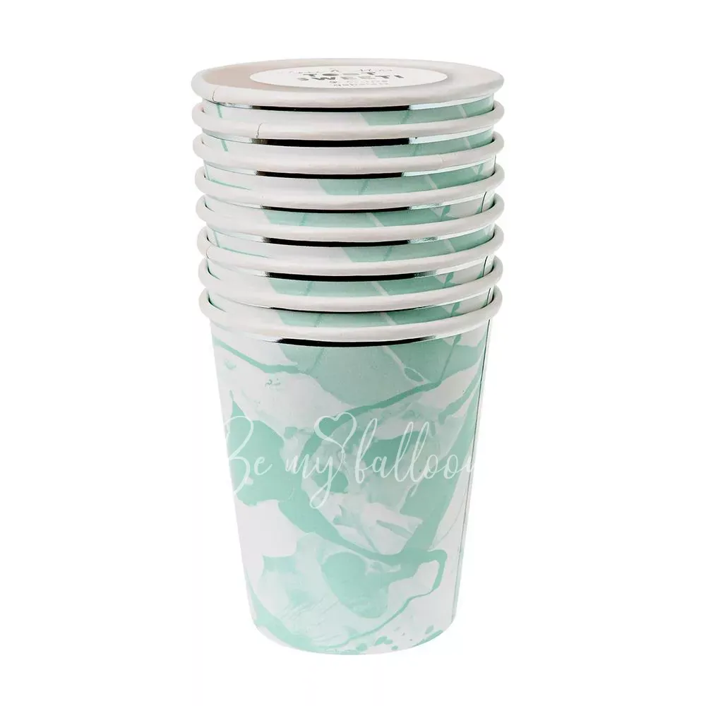 Mint Marble Cups