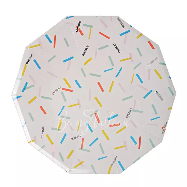 Тарелки для вечеринки Посыпка (большие)