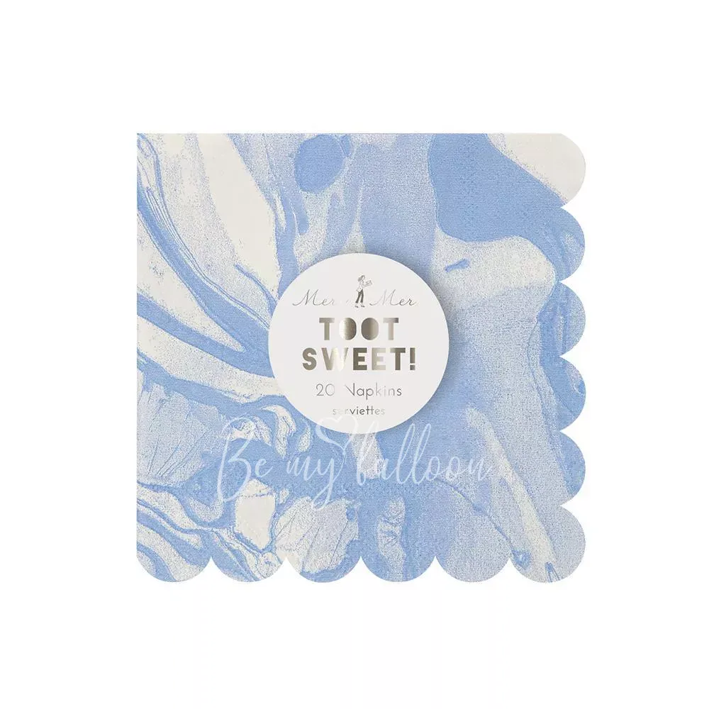 Салфетки для вечеринки Blue Marble (маленькие)