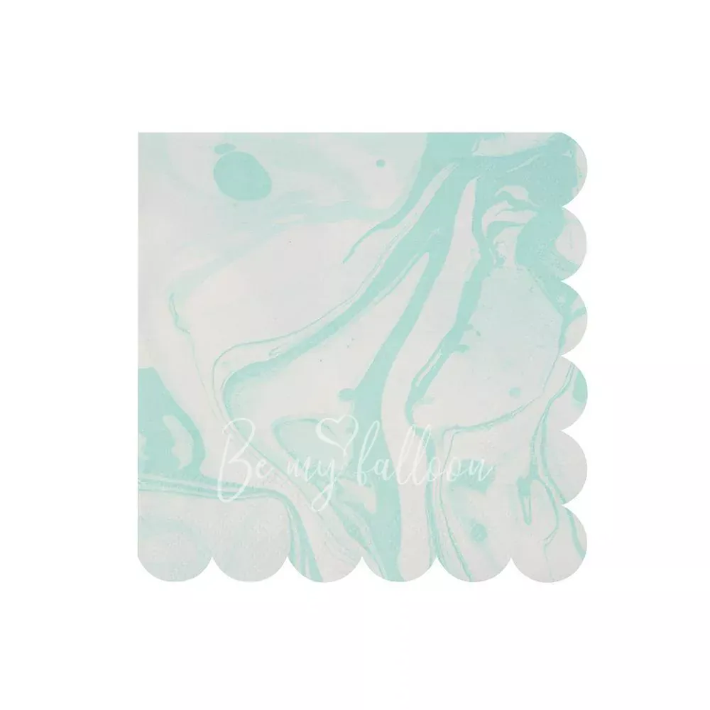 Салфетки для вечеринки Mint Marble (маленькие)