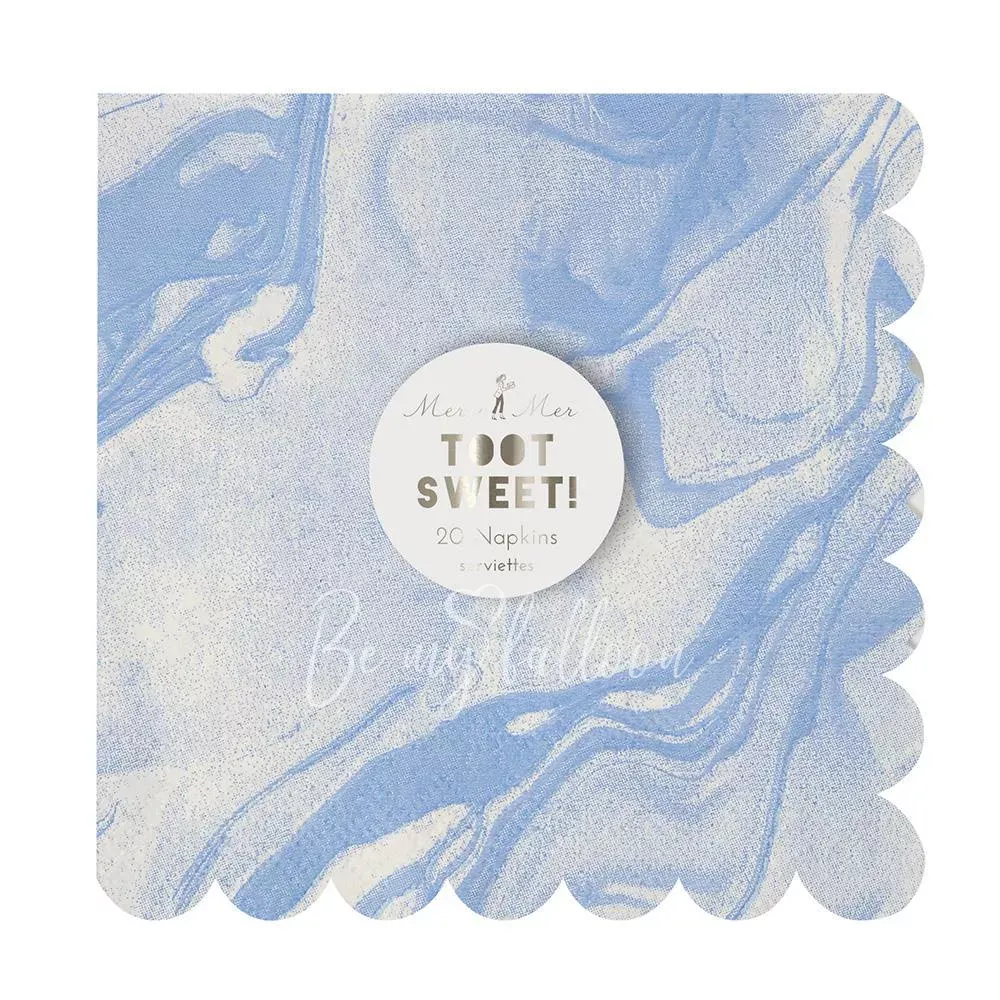 Салфетки для вечеринки Blue Marble (большие)