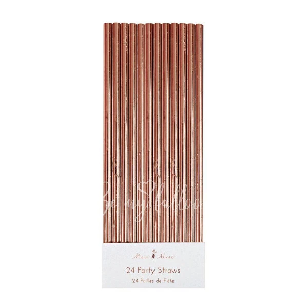 Rose Gold Foil Party Straws