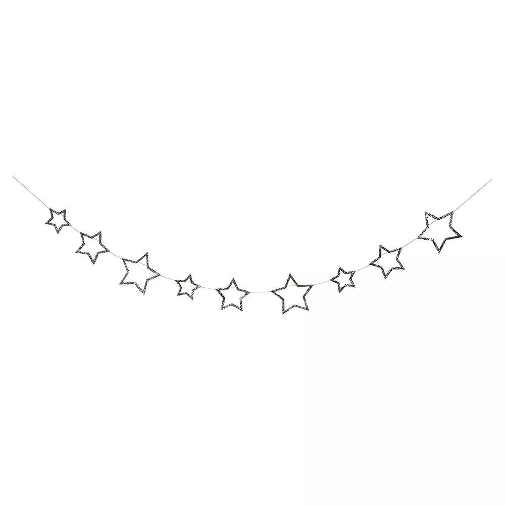 Chunky Glitter Stars Mini Garland