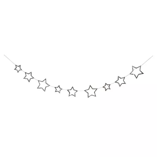 Chunky Glitter Stars Mini Garland