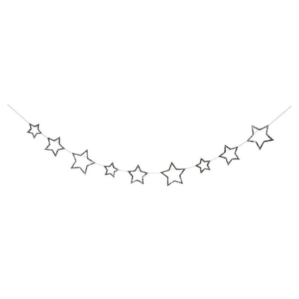 Chunky Glitter Stars Mini Garland
