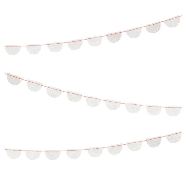 Mini Glitter Scallop Garland