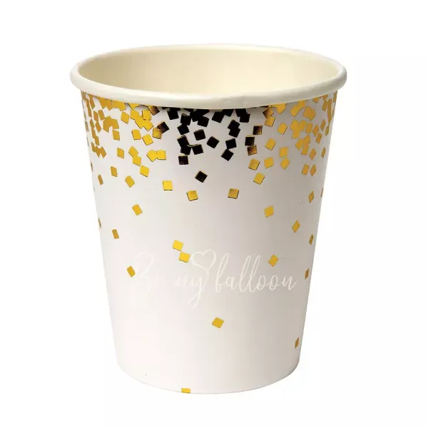 Gold Confetti Cups