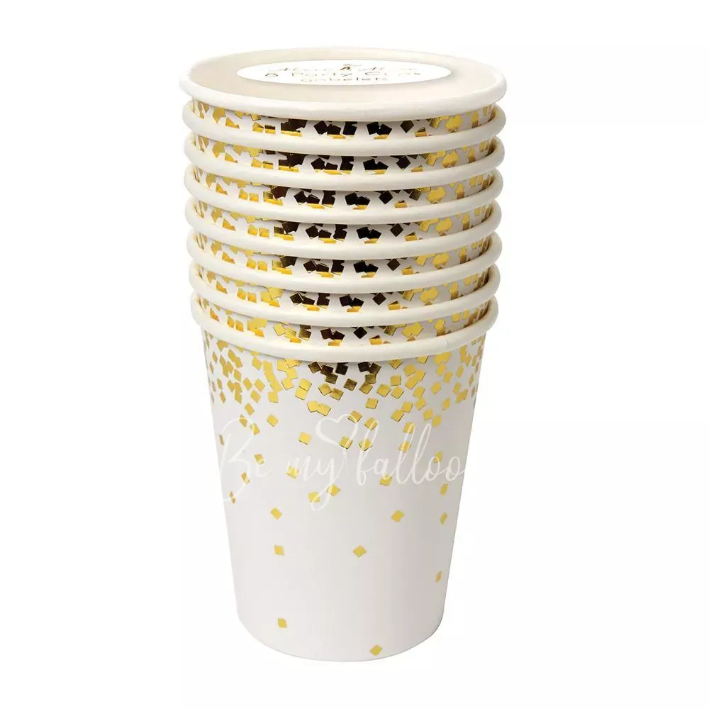 Gold Confetti Cups