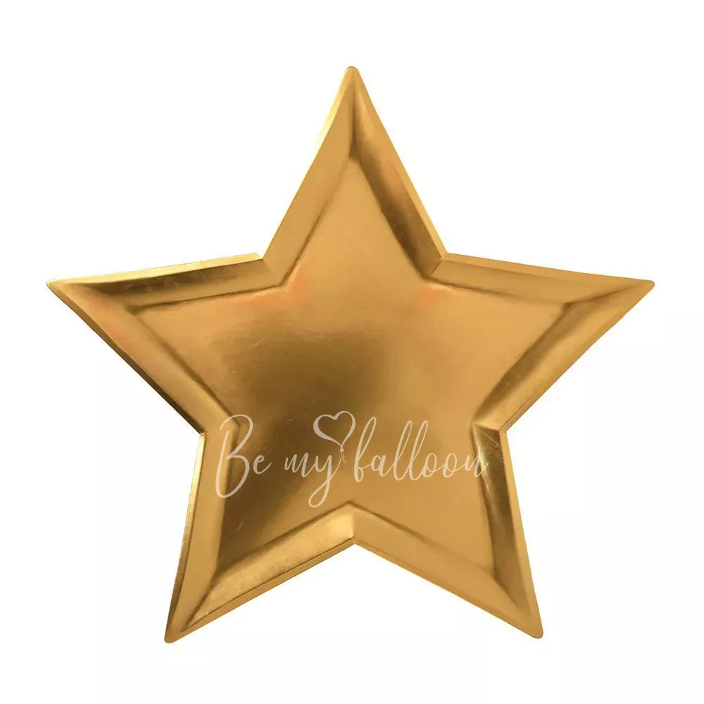 Gold Foil Star Plates