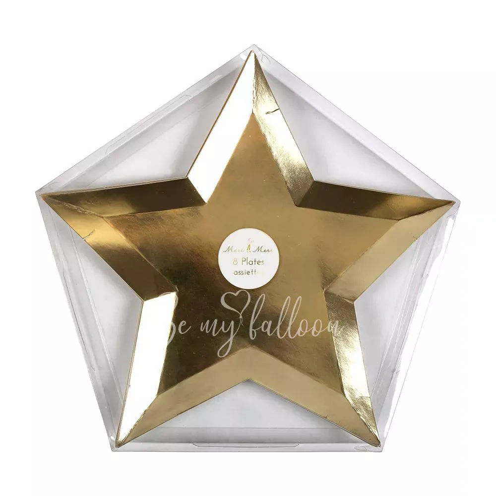 Gold Foil Star Plates