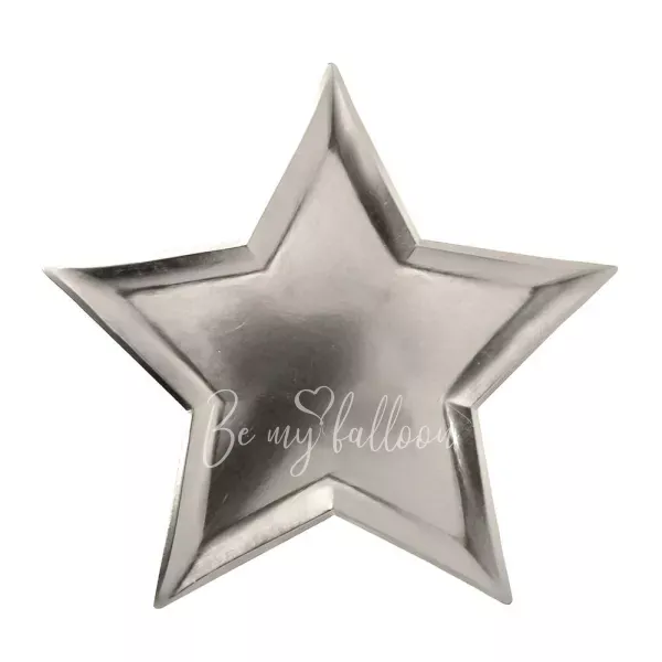 Silver Foil Star Plates