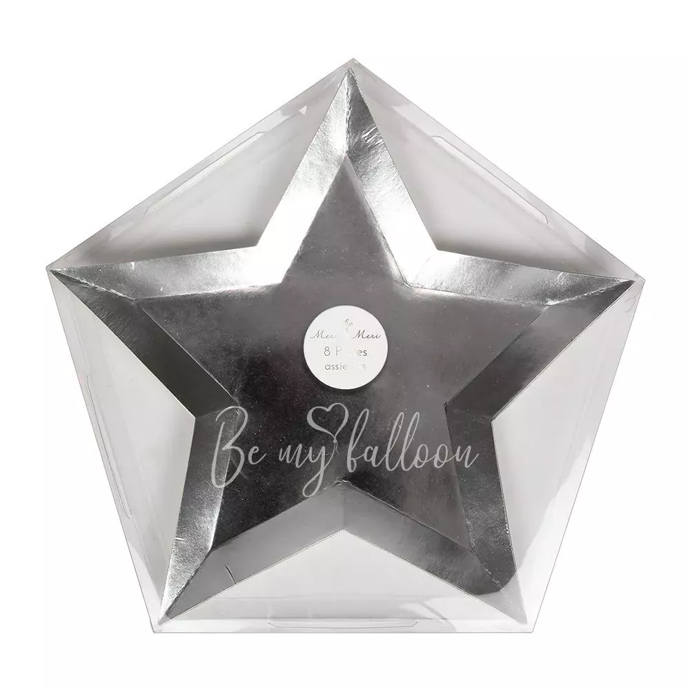 Silver Foil Star Plates