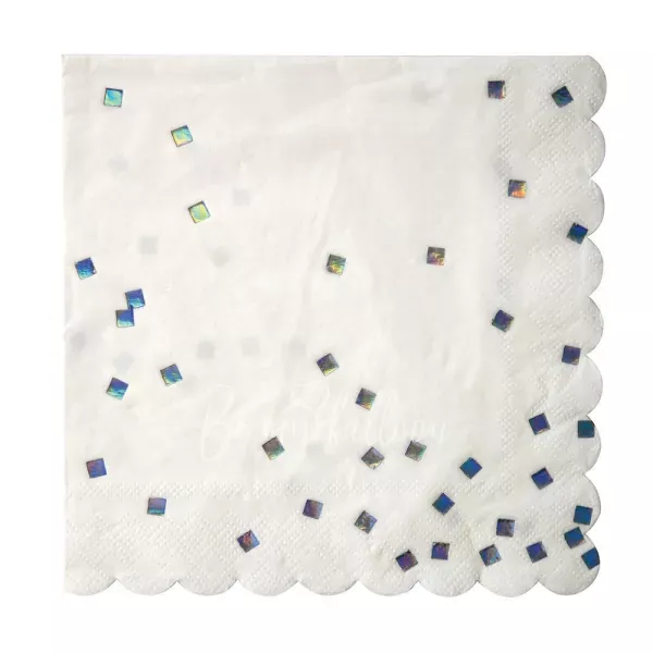 Holographic Foiled Squares Napkins (large)
