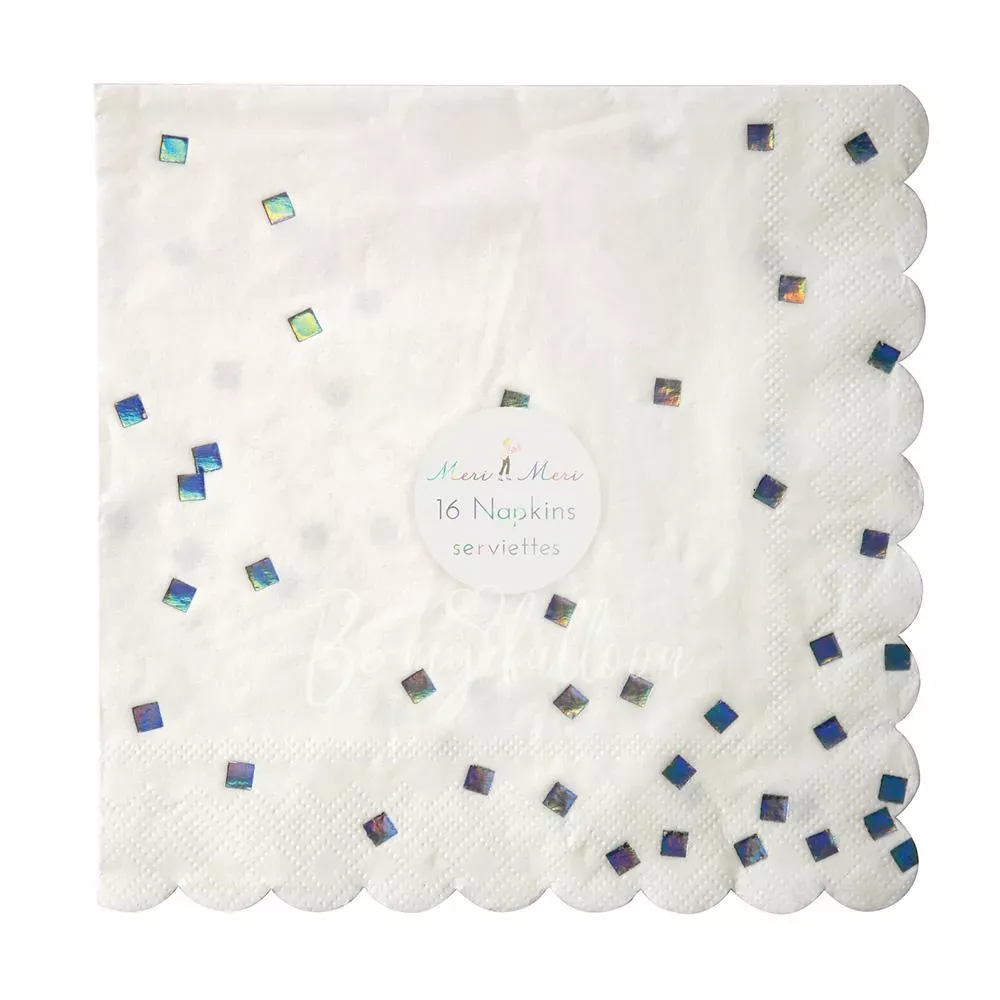 Holographic Foiled Squares Napkins (large)