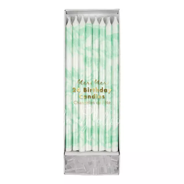 Свечи мятный мрамор