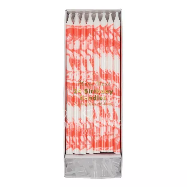 Свечи неоновый мраморный коралл