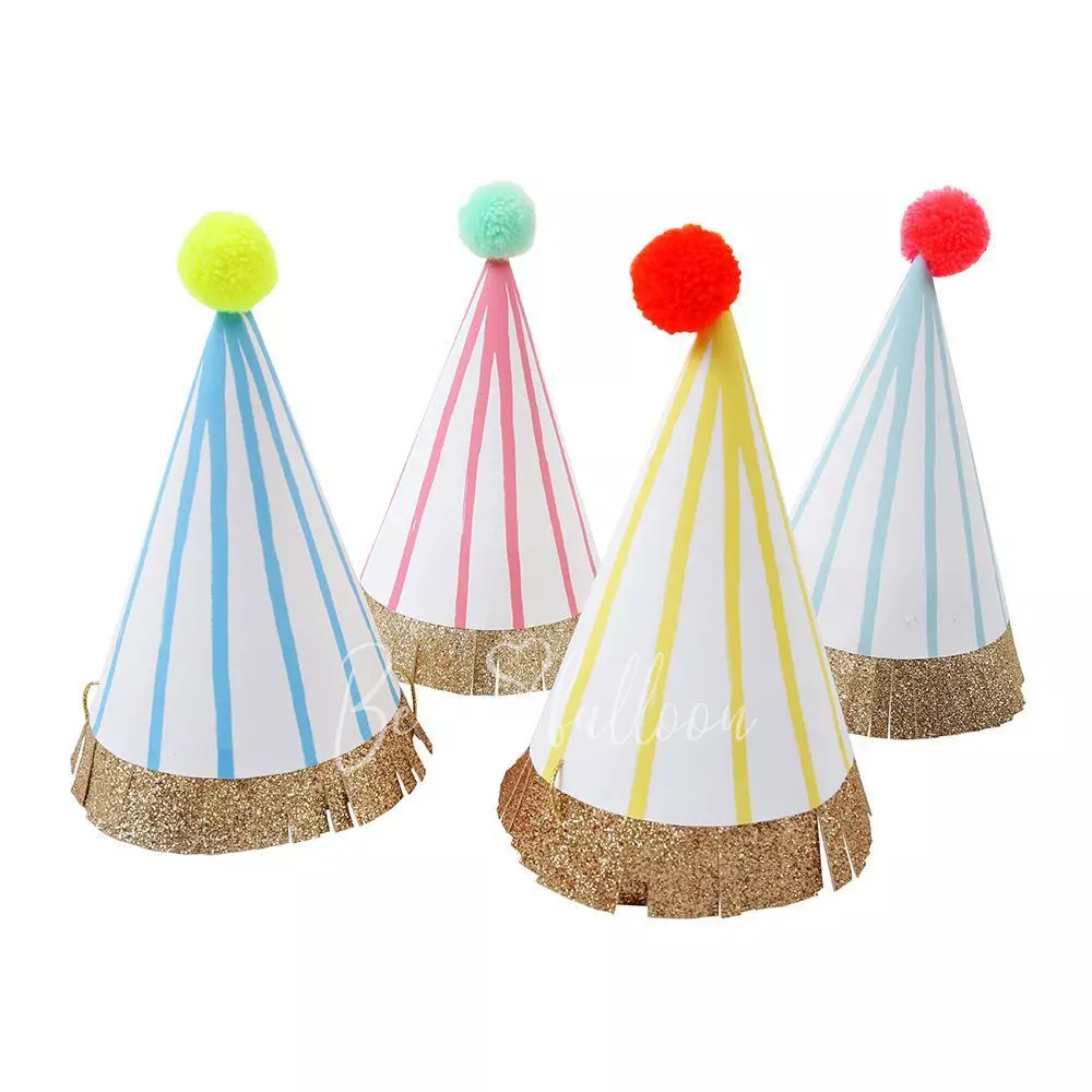 Pompom Party Hats