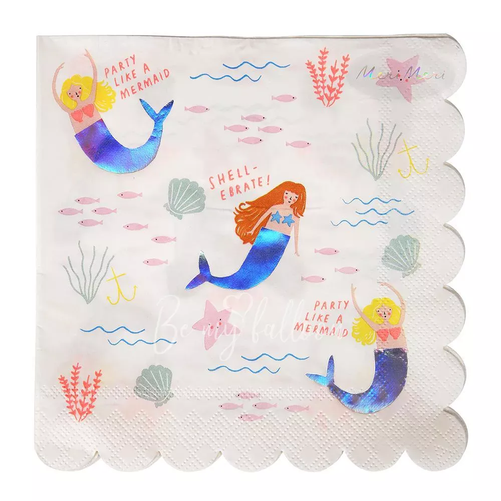 Салфетки для вечеринки Let's Be Mermaids (большие)