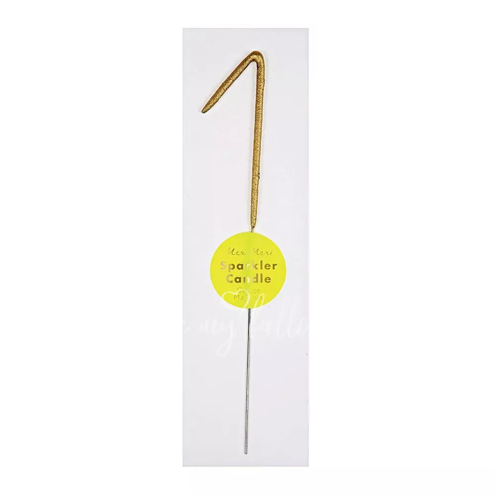 Золотая бенгальская свечка-огонь "1"