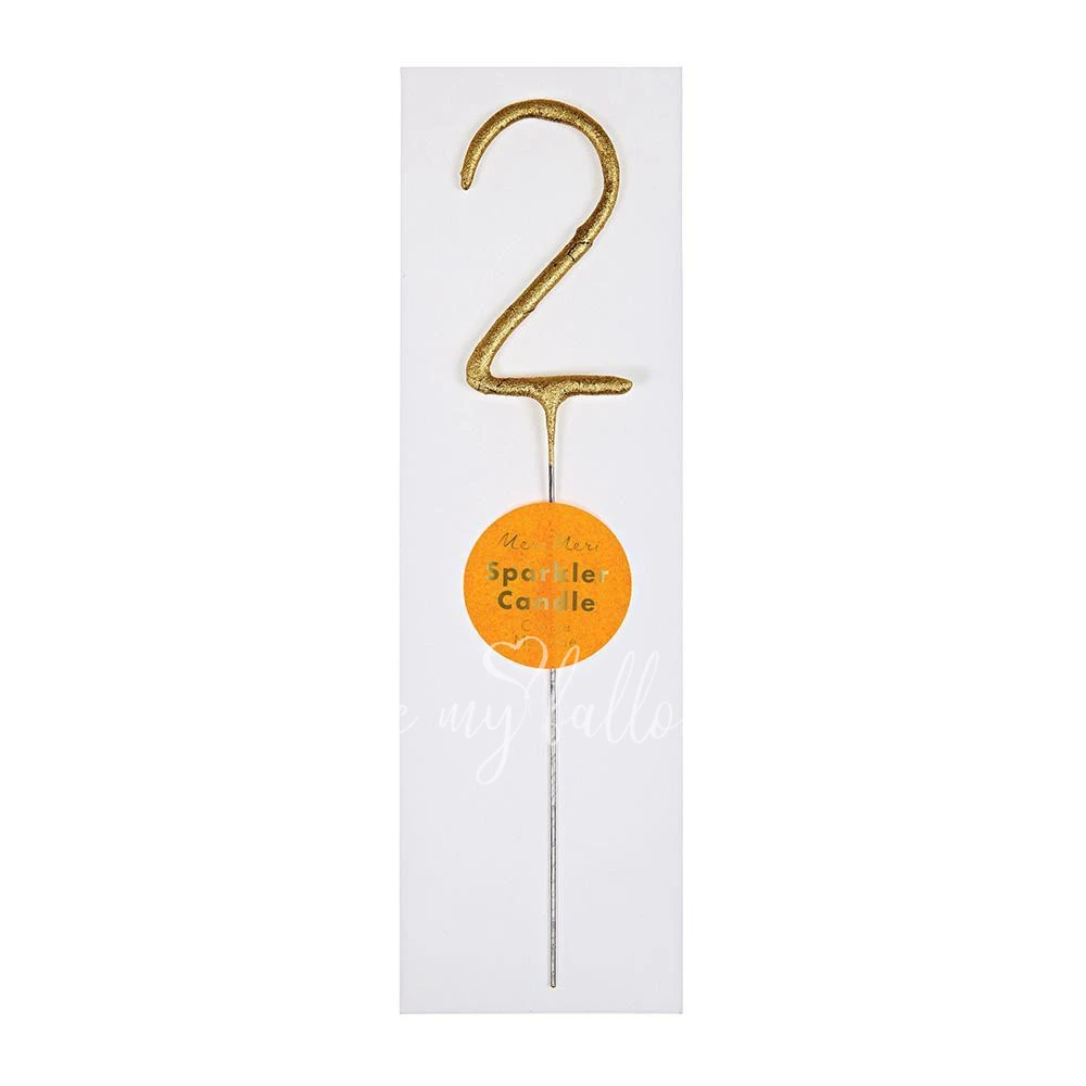 Gold Sparkler 2 Candle
