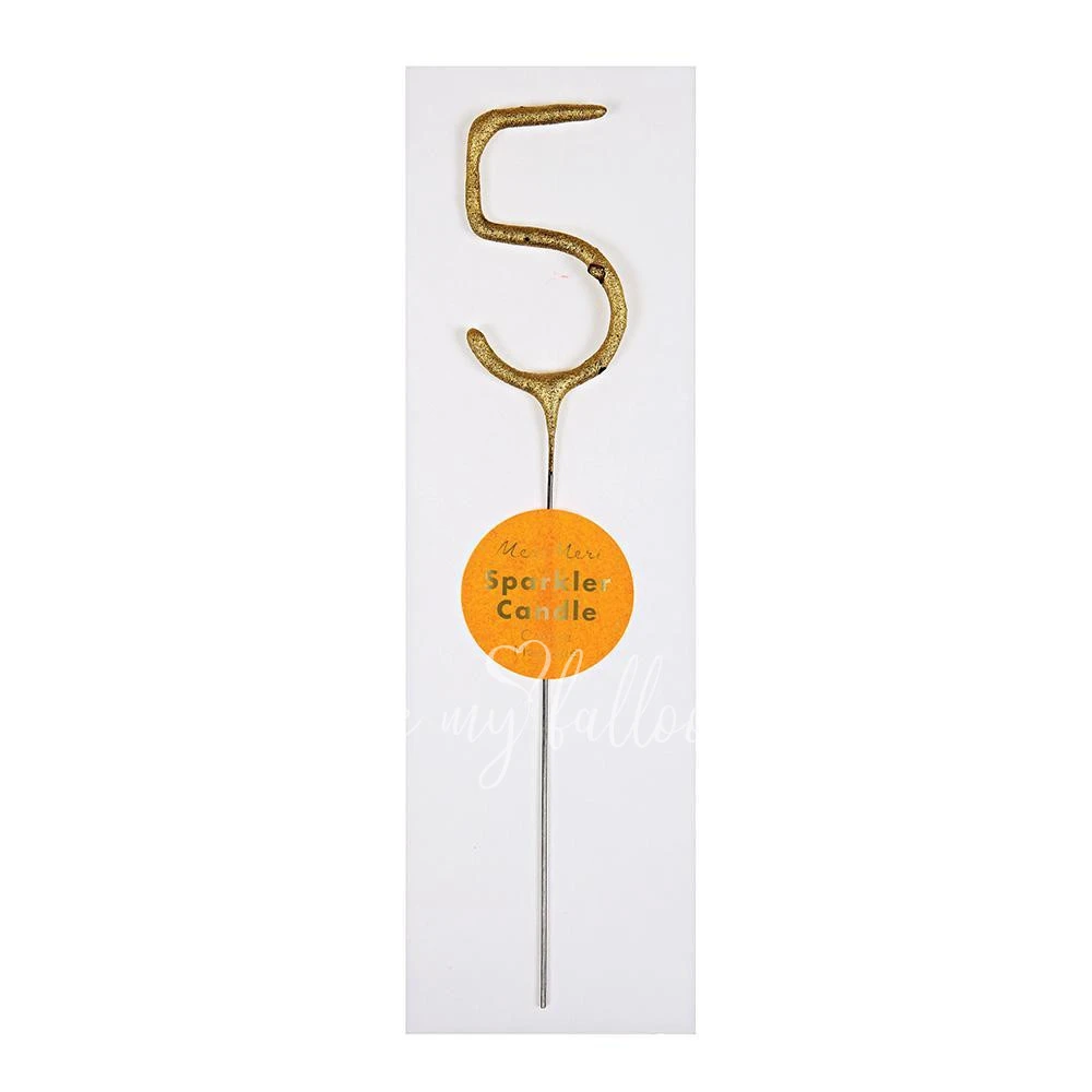 Gold Sparkler 5 Candle
