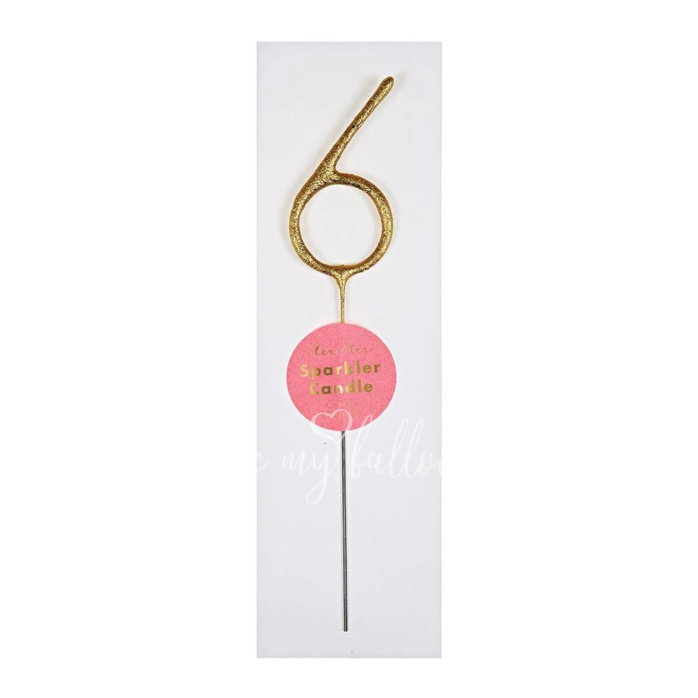 Gold Sparkler 6 Candle