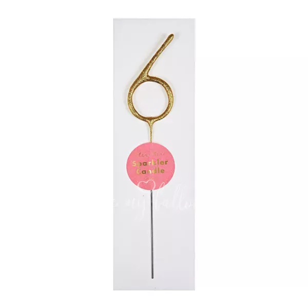 Золотая бенгальская свечка-огонь "6"