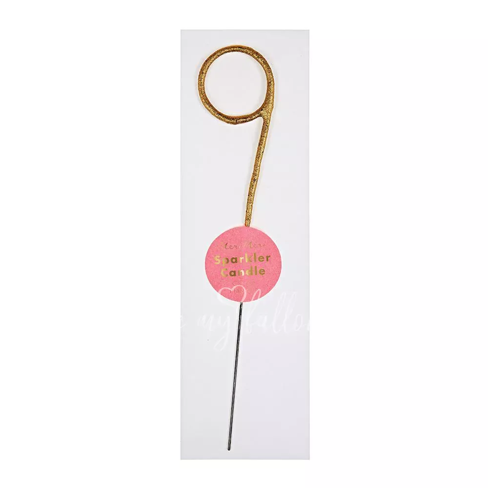 Золотая бенгальская свечка-огонь "9"