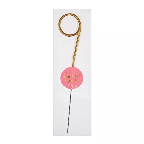 Золотая бенгальская свечка-огонь "9"