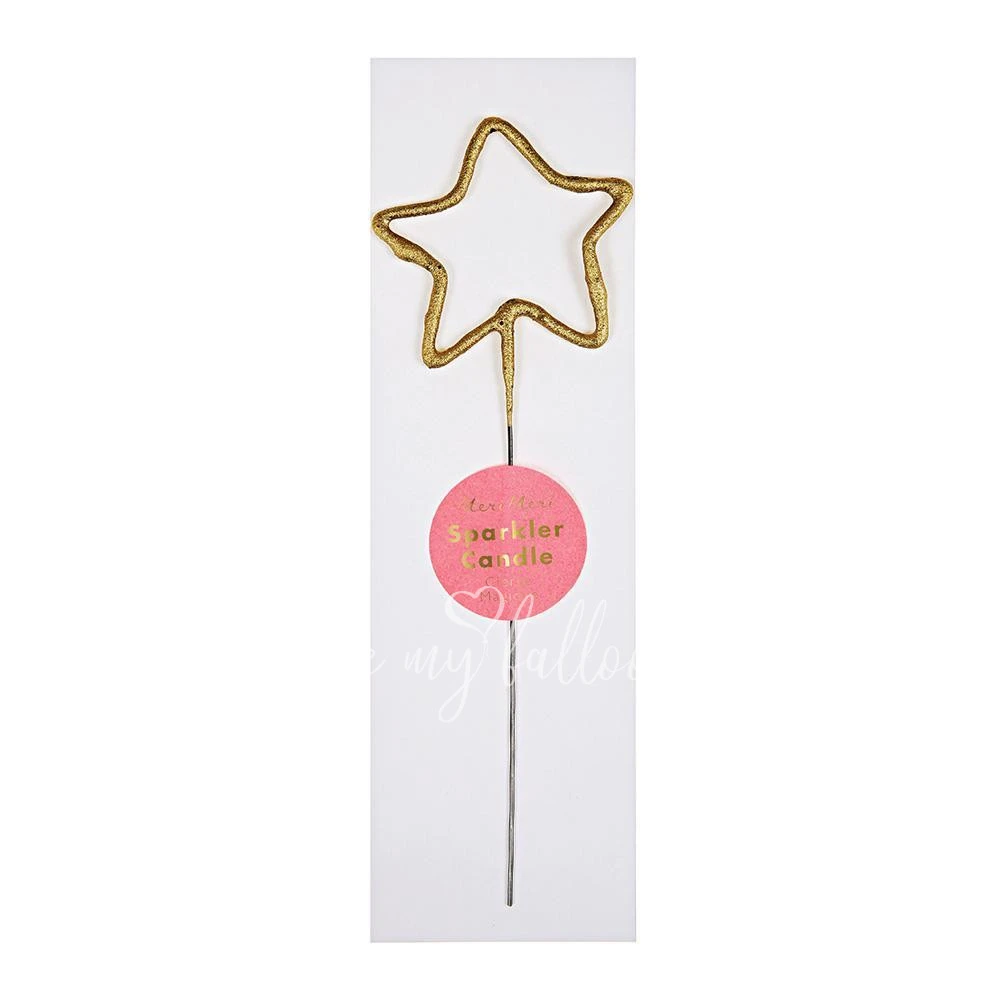 Gold Sparkler Star Candle