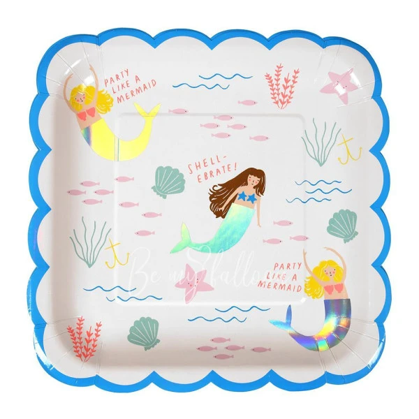 Let's be Mermaids Plates (large)