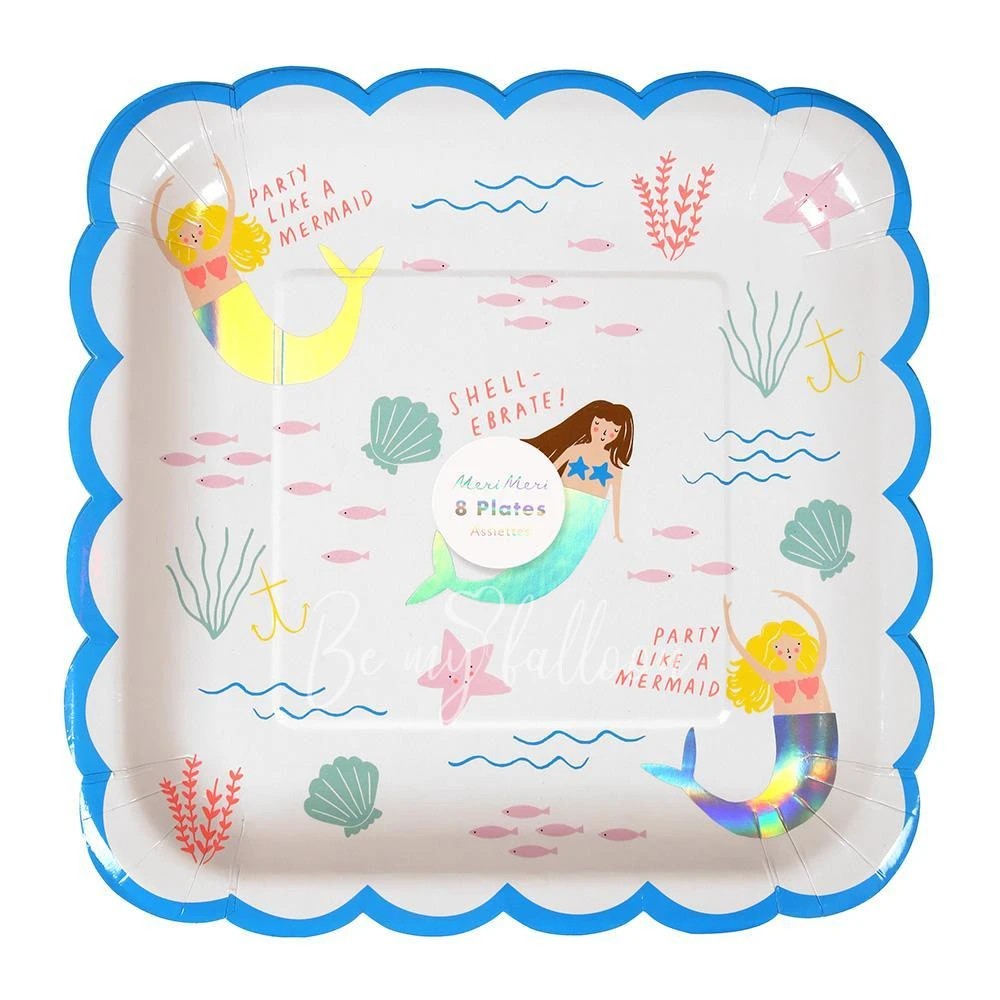 Let's be Mermaids Plates (large)