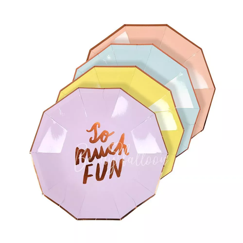 Тарелки для вечеринки Типография (маленькие)