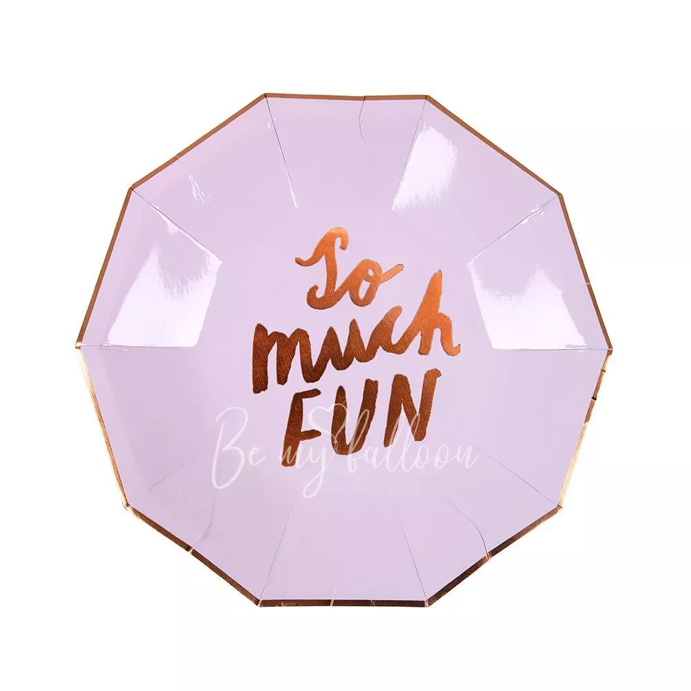 Тарелки для вечеринки Типография (маленькие)