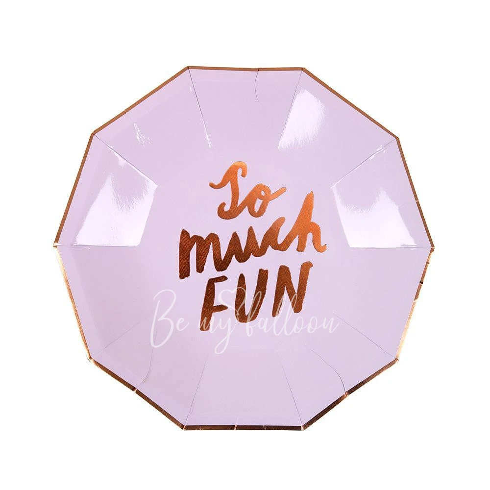 Typographic Party Plates (small)