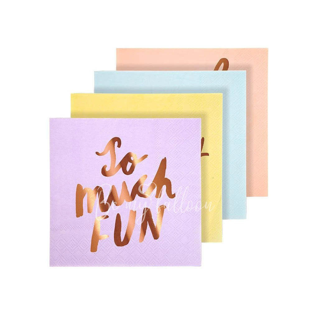 Салфетки для вечеринки Typographic (маленькие)